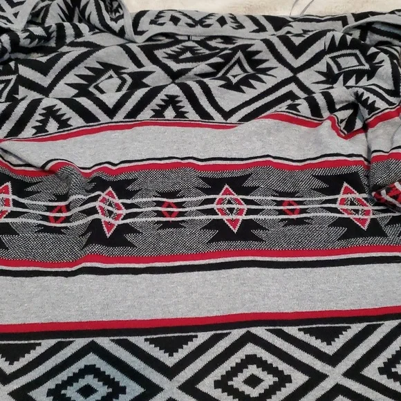 Aztec Print Waterfall Cardigan Small Cotton - Picture 9 of 10